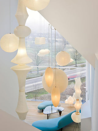 Lustra Suspension Luminaire Papier Washi E pour Salon-Luire