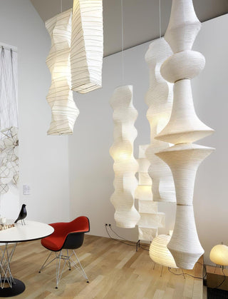 Lustra Suspension Luminaire Papier Washi E pour Salon-Luire