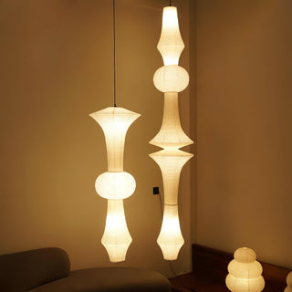 Lustra Suspension Luminaire Papier Washi E pour Salon-Luire
