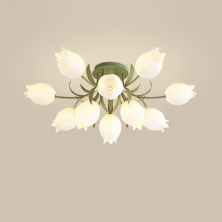 Lustra Plafonnier Fleur de Lys Blossom Base Verte