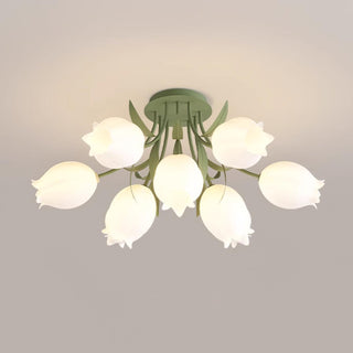 Lustra Plafonnier Fleur de Lys Blossom Base Verte