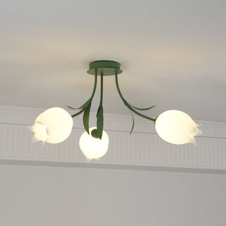 Lustra Plafonnier Fleur de Lys Blossom Base Verte