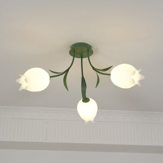 Lustra Plafonnier Fleur de Lys Blossom Base Verte