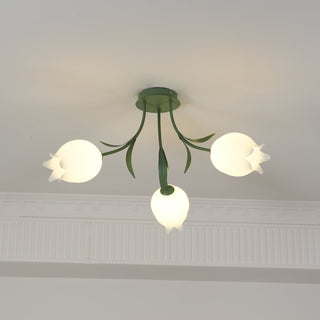 Lustra Plafonnier Fleur de Lys Blossom Base Verte