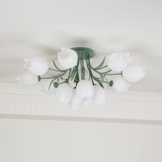 Lustra Plafonnier Fleur de Lys Blossom Base Verte