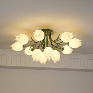 Lustra Plafonnier Fleur de Lys Blossom Base Verte