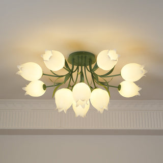 Lustra Plafonnier Fleur de Lys Blossom Base Verte