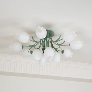 Lustra Plafonnier Fleur de Lys Blossom Base Verte