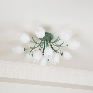 Lustra Plafonnier Fleur de Lys Blossom Base Verte
