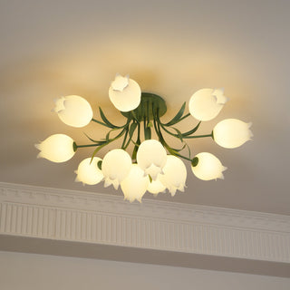 Lustra Plafonnier Fleur de Lys Blossom Base Verte