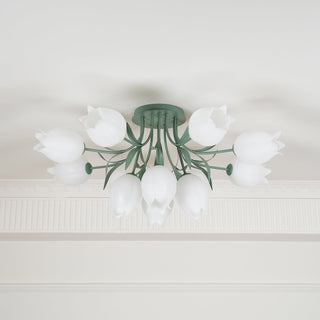 Lustra Plafonnier Fleur de Lys Blossom Base Verte