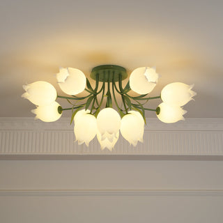 Lustra Plafonnier Fleur de Lys Blossom Base Verte