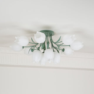 Lustra Plafonnier Fleur de Lys Blossom Base Verte