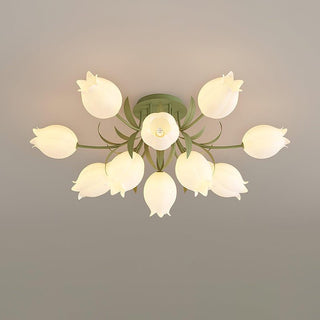 Lustra Plafonnier Fleur de Lys Blossom Base Verte