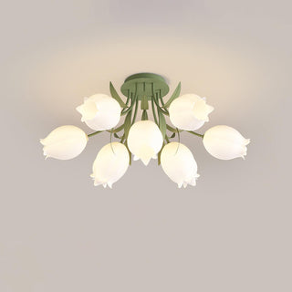 Lustra Plafonnier Fleur de Lys Blossom Base Verte
