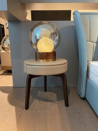 Brinox Lampe de Table en Bois Artistique