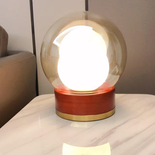 Brinox Lampe de Table en Bois Artistique