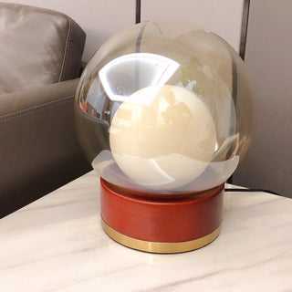 Brinox Lampe de Table en Bois Artistique