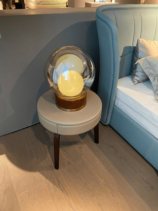 Brinox Lampe de Table en Bois Artistique