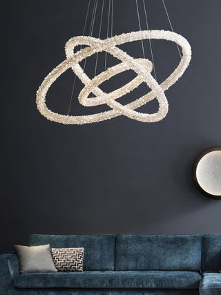 Lustra Lustre Anneau en Cristal LED