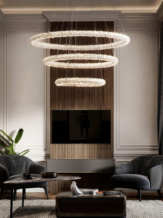 Lustra Lustre Anneau en Cristal LED