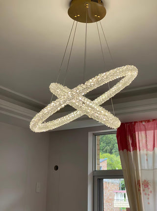 Lustra Lustre Anneau en Cristal LED