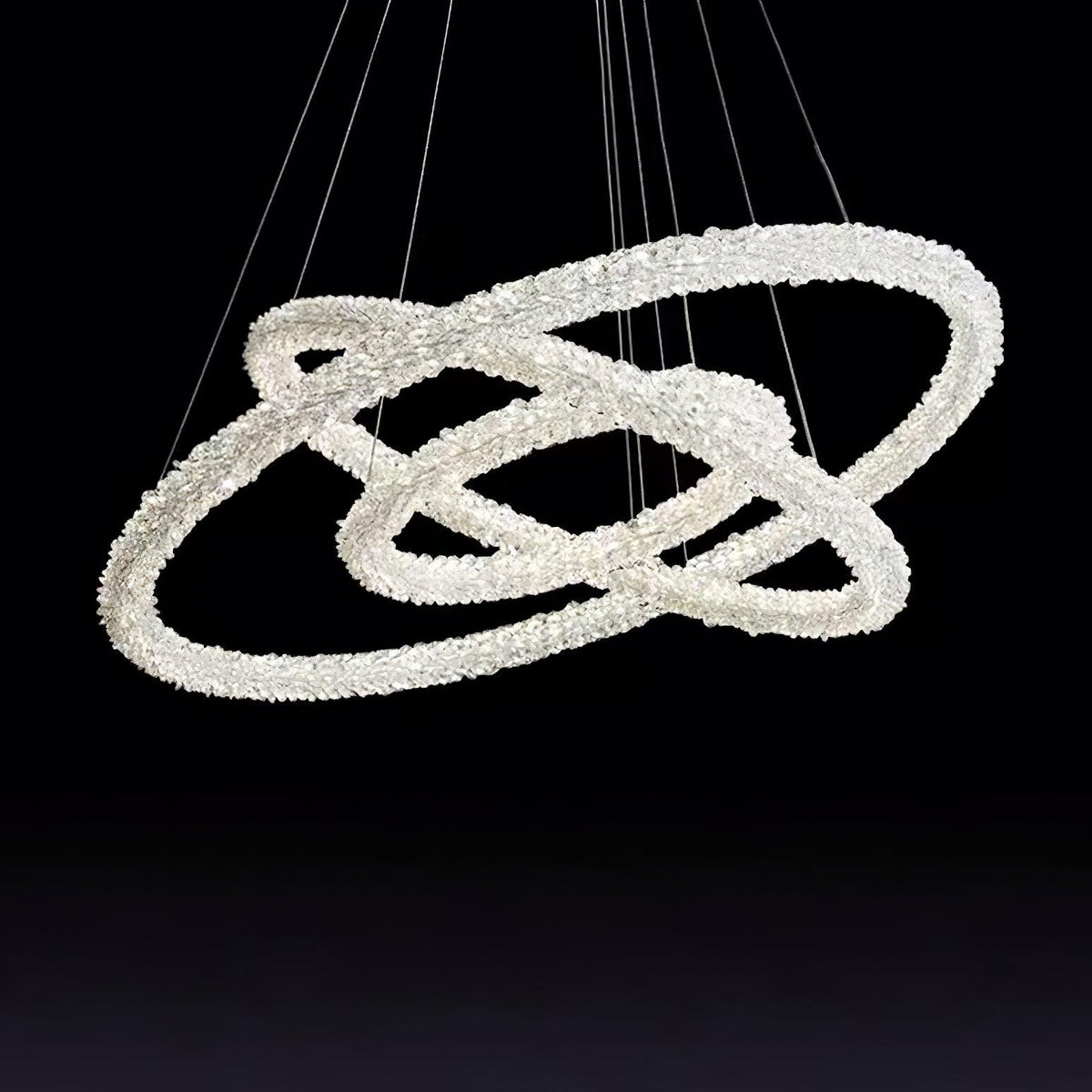 Sorenira Lustre Anneau en Cristal LED