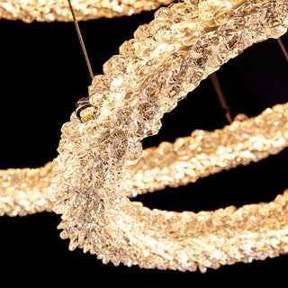 Lustra Lustre Anneau en Cristal LED
