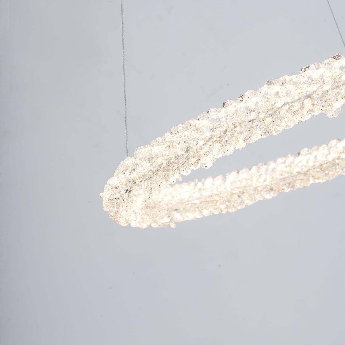 Sorenira Lustre Anneau en Cristal LED