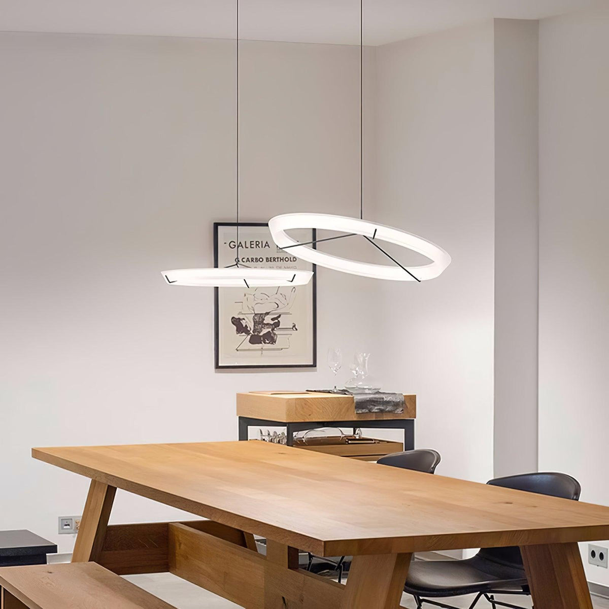 Gavista Lustre Moderne Acier Inoxydable Anneau