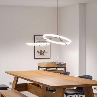Lustra Lustre Moderne Acier Inoxydable Anneau