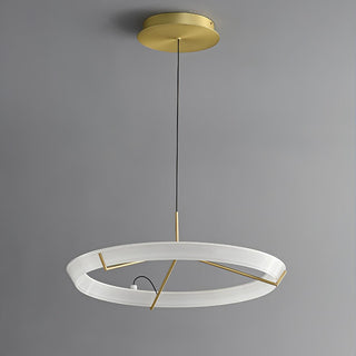Lustra Lustre Moderne Acier Inoxydable Anneau