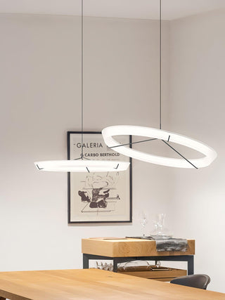 Lustra Lustre Moderne Acier Inoxydable Anneau