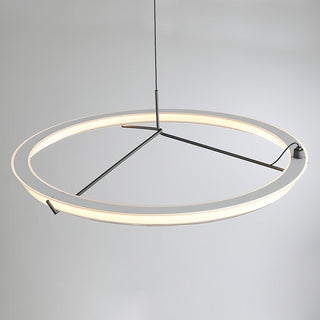 Lustra Lustre Moderne Acier Inoxydable Anneau