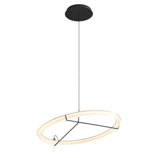 Lustra Lustre Moderne Acier Inoxydable Anneau