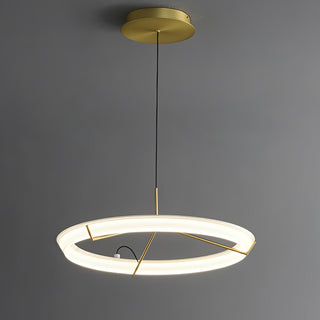 Lustra Lustre Moderne Acier Inoxydable Anneau