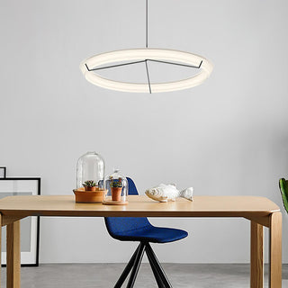 Lustra Lustre Moderne Acier Inoxydable Anneau