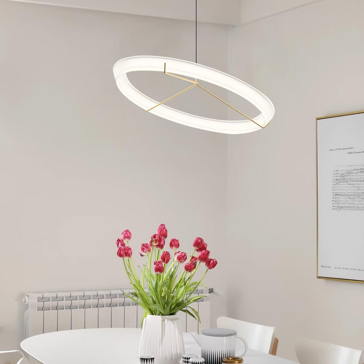 Gavista Lustre Moderne Acier Inoxydable Anneau