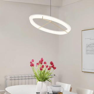 Lustra Lustre Moderne Acier Inoxydable Anneau