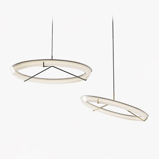 Lustra Lustre Moderne Acier Inoxydable Anneau