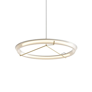 Lustra Lustre Moderne Acier Inoxydable Anneau