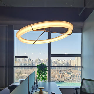 Lustra Lustre Moderne Acier Inoxydable Anneau