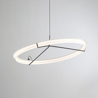 Lustra Lustre Moderne Acier Inoxydable Anneau