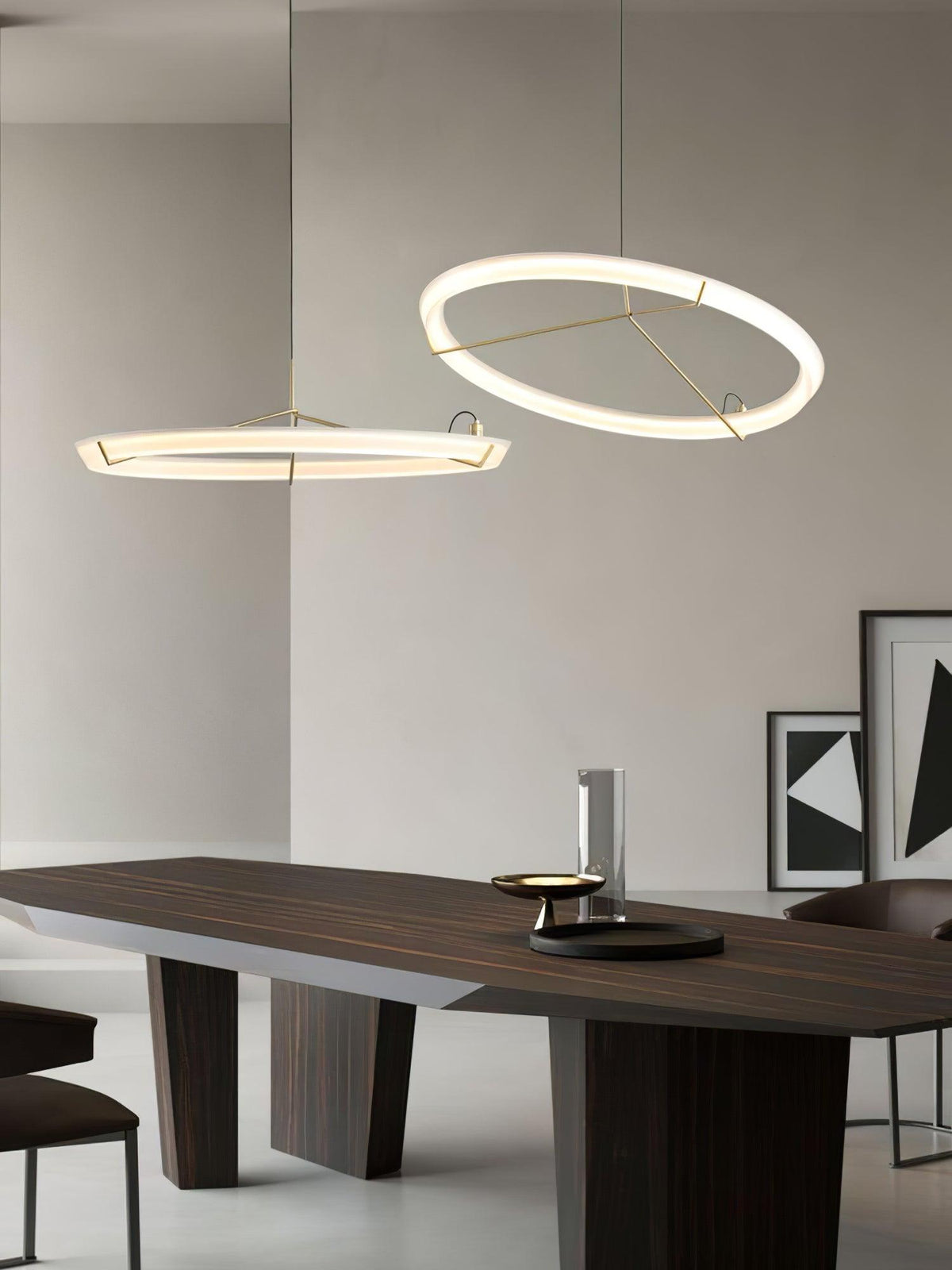 Gavista Lustre Moderne Acier Inoxydable Anneau