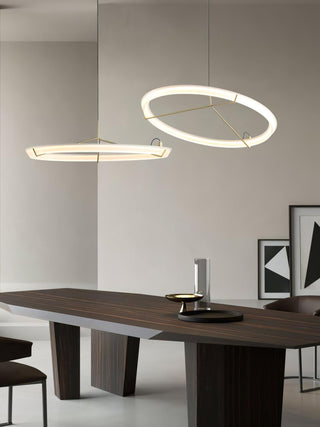 Lustra Lustre Moderne Acier Inoxydable Anneau