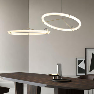 Lustra Lustre Moderne Acier Inoxydable Anneau