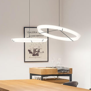 Lustra Lustre Moderne Acier Inoxydable Anneau