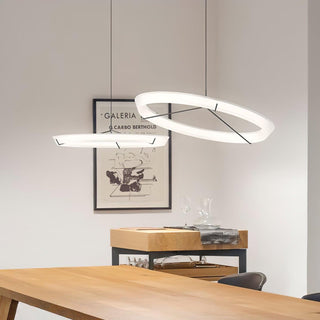 Lustra Lustre Moderne Acier Inoxydable Anneau