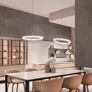 Lustra Lustre Moderne Acier Inoxydable Anneau
