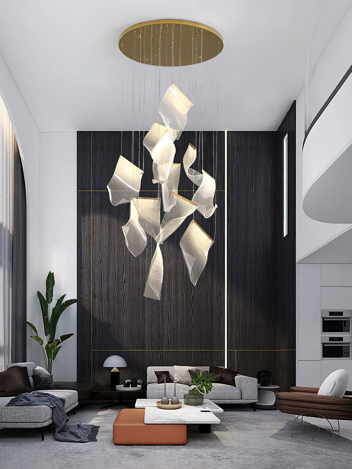Lucora Lustre Acrylic LED Abstract Floating